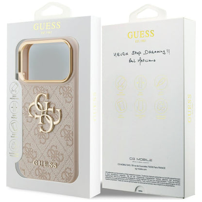 Hülle für Apple iPhone 17 Pro, Guess, Big 4G Logo Classic, Roségold