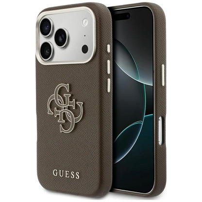Hülle für Apple iPhone 17 Pro, GUESS, Resin Logo, Braun