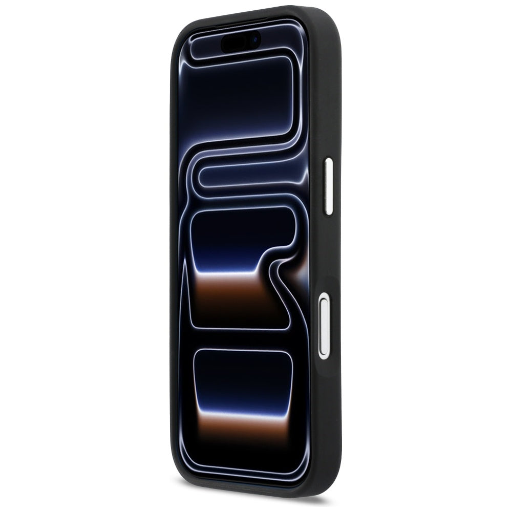 Hülle für Apple iPhone 17 Pro, Karl Lagerfeld, Karl & Choupette Print mit Tasche, Schwarz