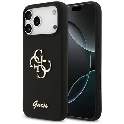 Case for Apple iPhone 17 Pro Max, Guess, Big 4G Script, Black