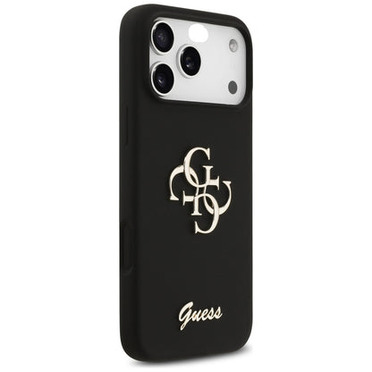Case for Apple iPhone 17 Pro Max, Guess, Big 4G Script, Black