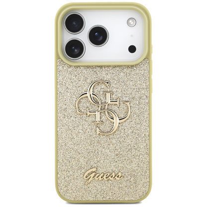 Hülle für Apple iPhone 17 Pro Max, Guess, Fixed Glitter Big 4G, Gold