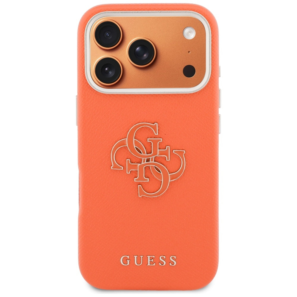 Hülle für Apple iPhone 17 Pro Max, GUESS, Resin Logo, Orange