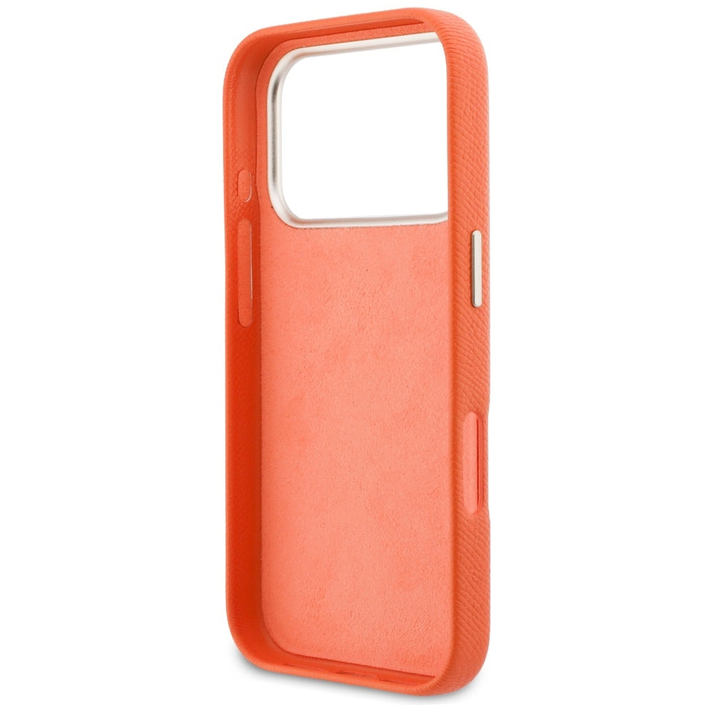 Hülle für Apple iPhone 17 Pro Max, GUESS, Resin Logo, Orange