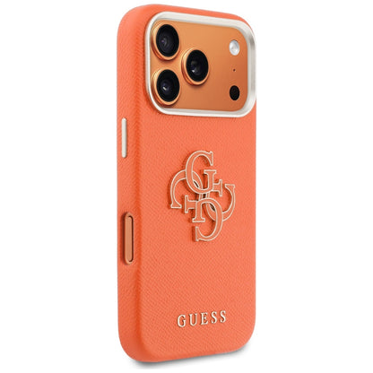 Hülle für Apple iPhone 17 Pro Max, GUESS, Resin Logo, Orange