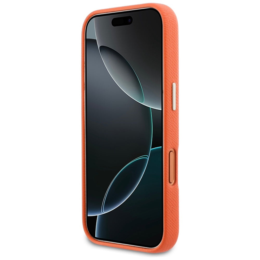 Hülle für Apple iPhone 17 Pro Max, GUESS, Resin Logo, Orange