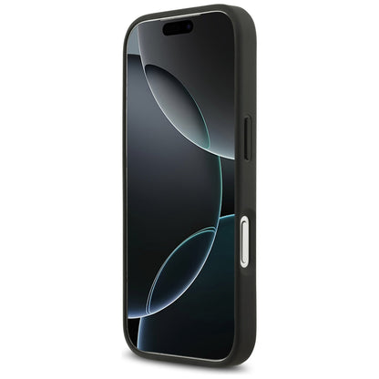 Hülle für Apple iPhone 17 Pro Max, Guess, Rhinestone Triangle Logo, Schwarz