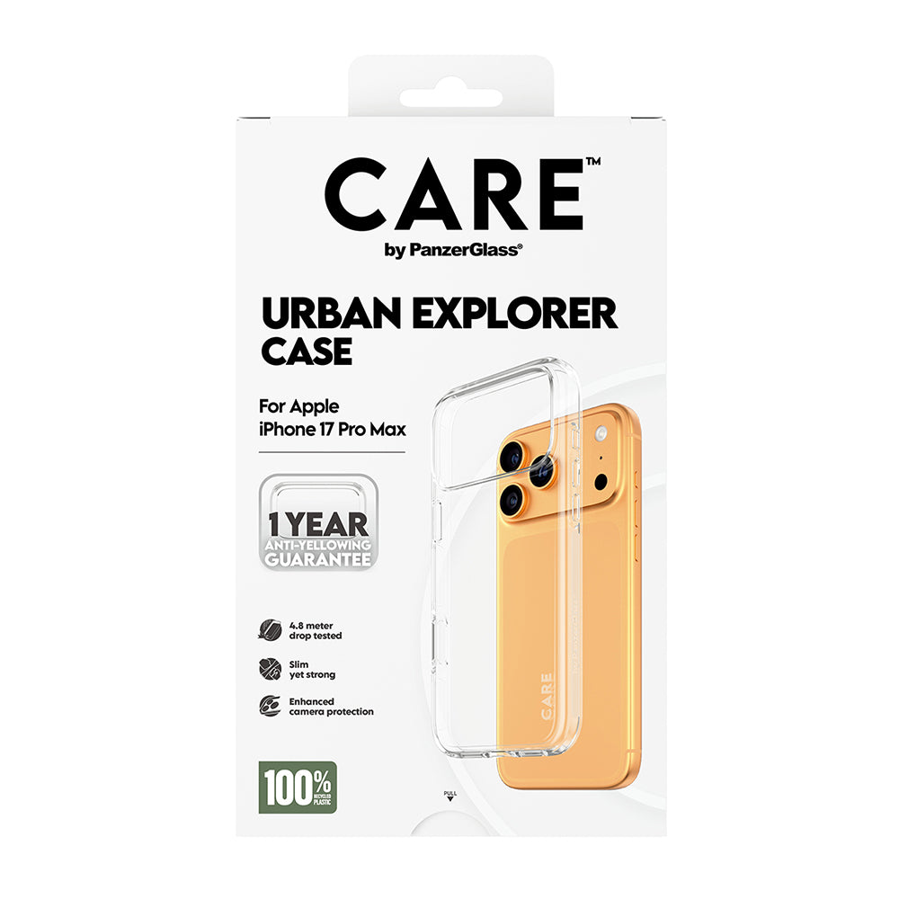 Hülle für Apple iPhone 17 Pro Max, PanzerGlass, Care Urban Explorer, Transparent