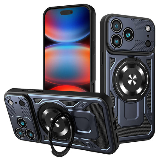 Hülle für Apple iPhone 17 Pro Max, Techsuit, RuggedCam, Blau