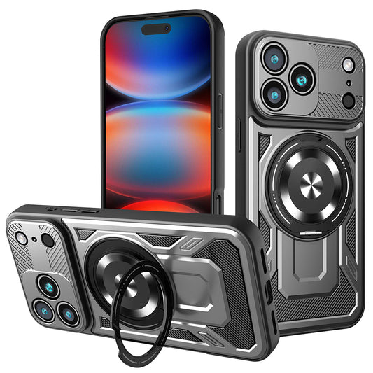 Hülle für Apple iPhone 17 Pro Max, Techsuit, RuggedCam, Grau