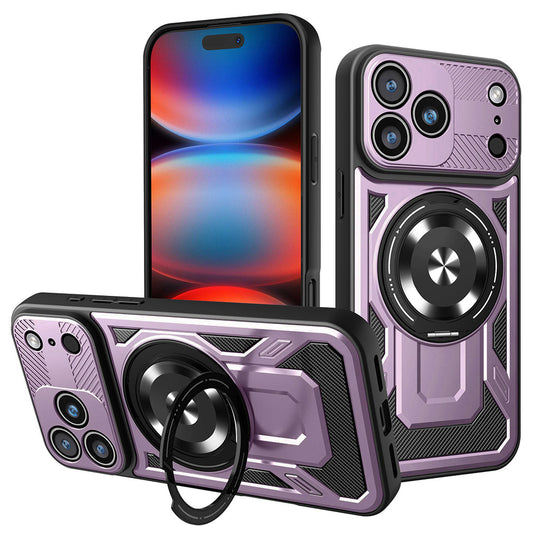 Hülle für Apple iPhone 17 Pro Max, Techsuit, RuggedCam, Lila