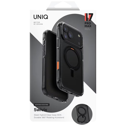 Hülle für Apple iPhone 17 Pro Max, UNIQ, Swivix, Schwarz