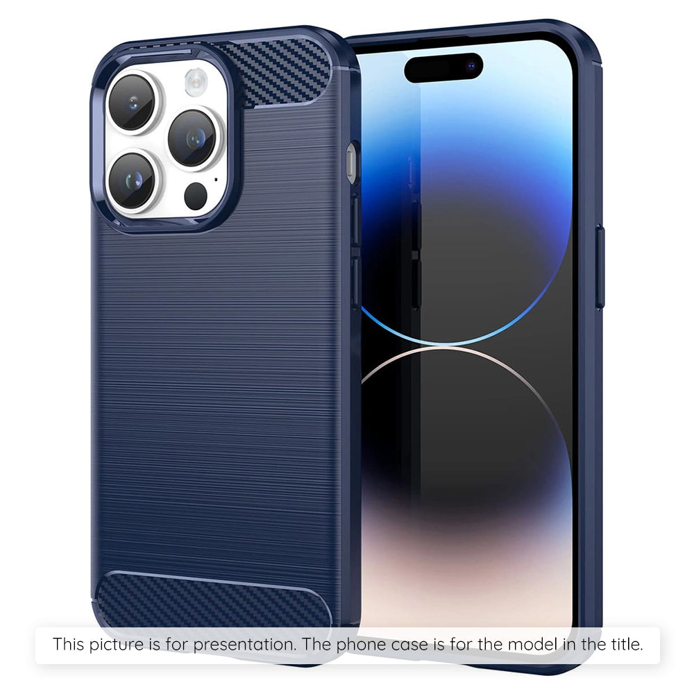 Hülle für Apple iPhone 17 Pro, Techsuit, Carbon, Blau
