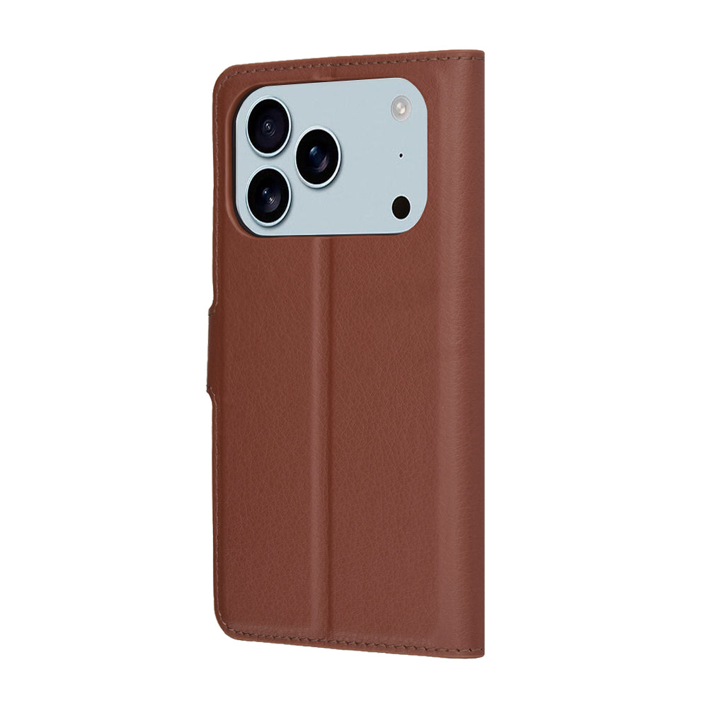 Hülle für Apple iPhone 17 Pro, Techsuit, Leather Folio, Braun