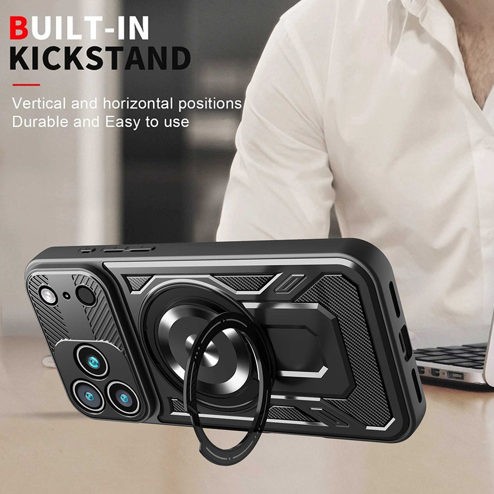 Hülle für Apple iPhone 17 Pro, Techsuit, RuggedCam, Schwarz