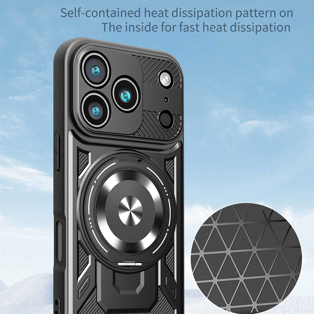 Hülle für Apple iPhone 17 Pro, Techsuit, RuggedCam, Schwarz