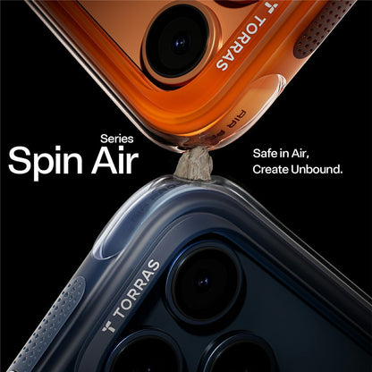 Hülle für Apple iPhone 17 Pro, Torras, Ostand Spin Air, Orange