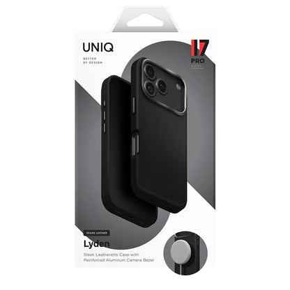 Hülle für Apple iPhone 17 Pro, UNIQ, Lyden Leatherette, Blau