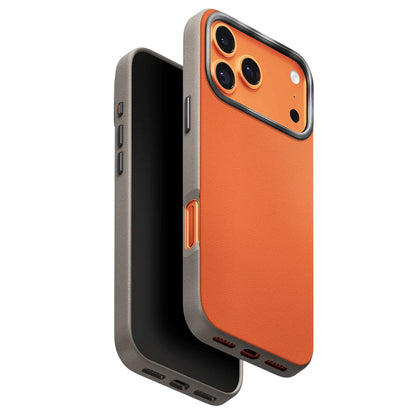 Hülle für Apple iPhone 17 Pro, UNIQ, Lyden Leatherette, Beige Orange