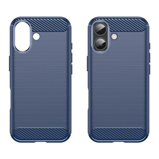 Hülle für Apple iPhone 17, Techsuit, Carbon, Blau