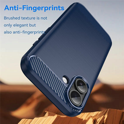 Hülle für Apple iPhone 17, Techsuit, Carbon, Blau