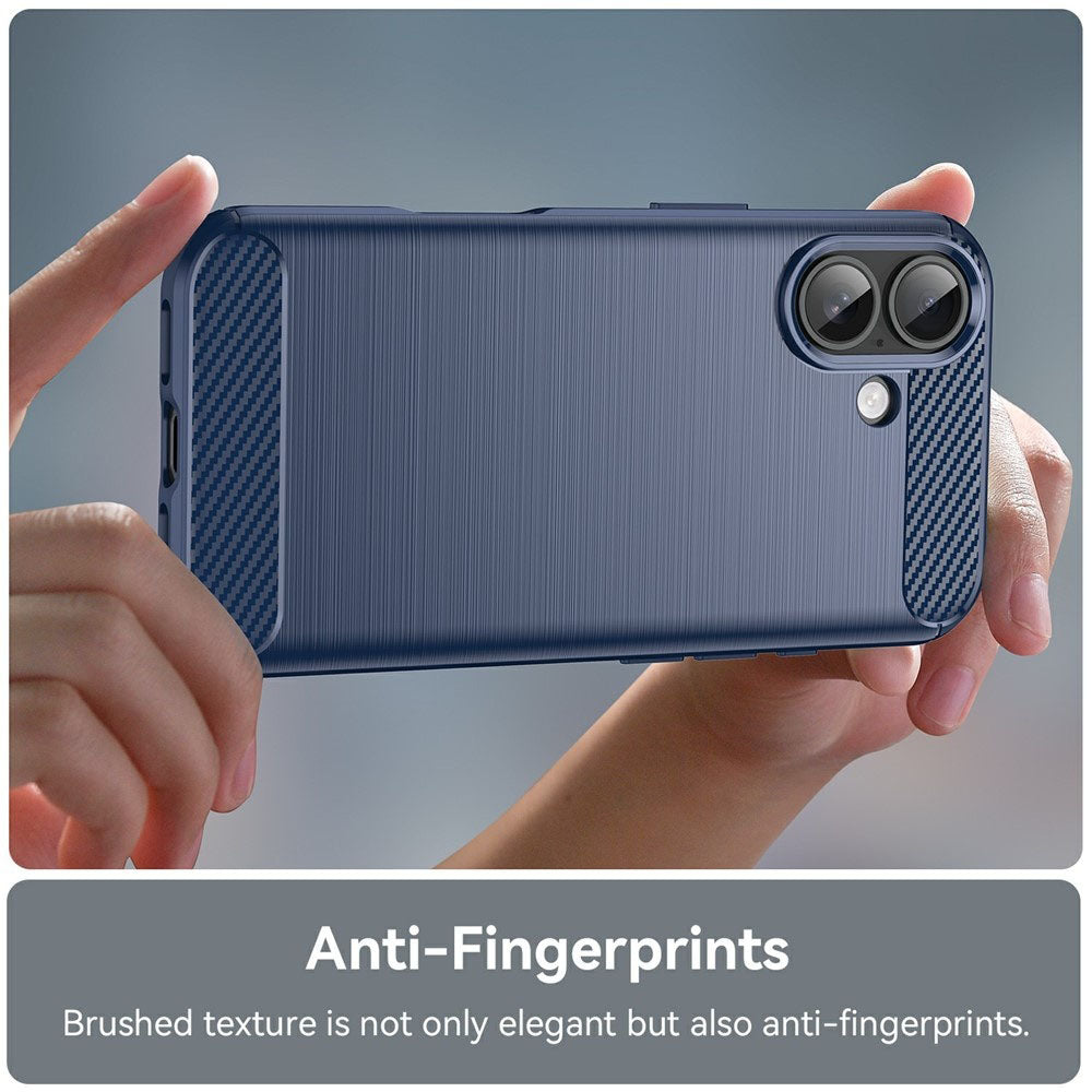 Hülle für Apple iPhone 17, Techsuit, Carbon, Blau