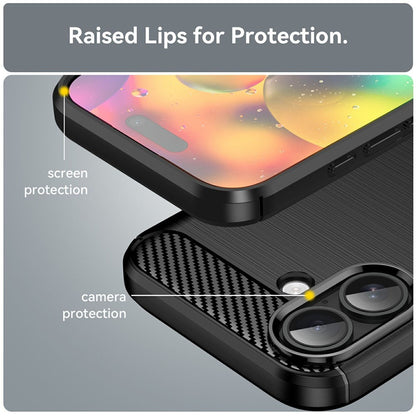 Hülle für Apple iPhone 17, Techsuit, Carbon, Schwarz