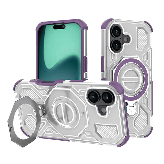 Hülle für Apple iPhone 17, Techsuit, Carbon Shield Pro, Lila