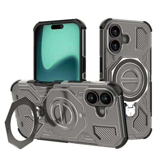 Hülle für Apple iPhone 17, Techsuit, Carbon Shield Pro, Hell Schwarz