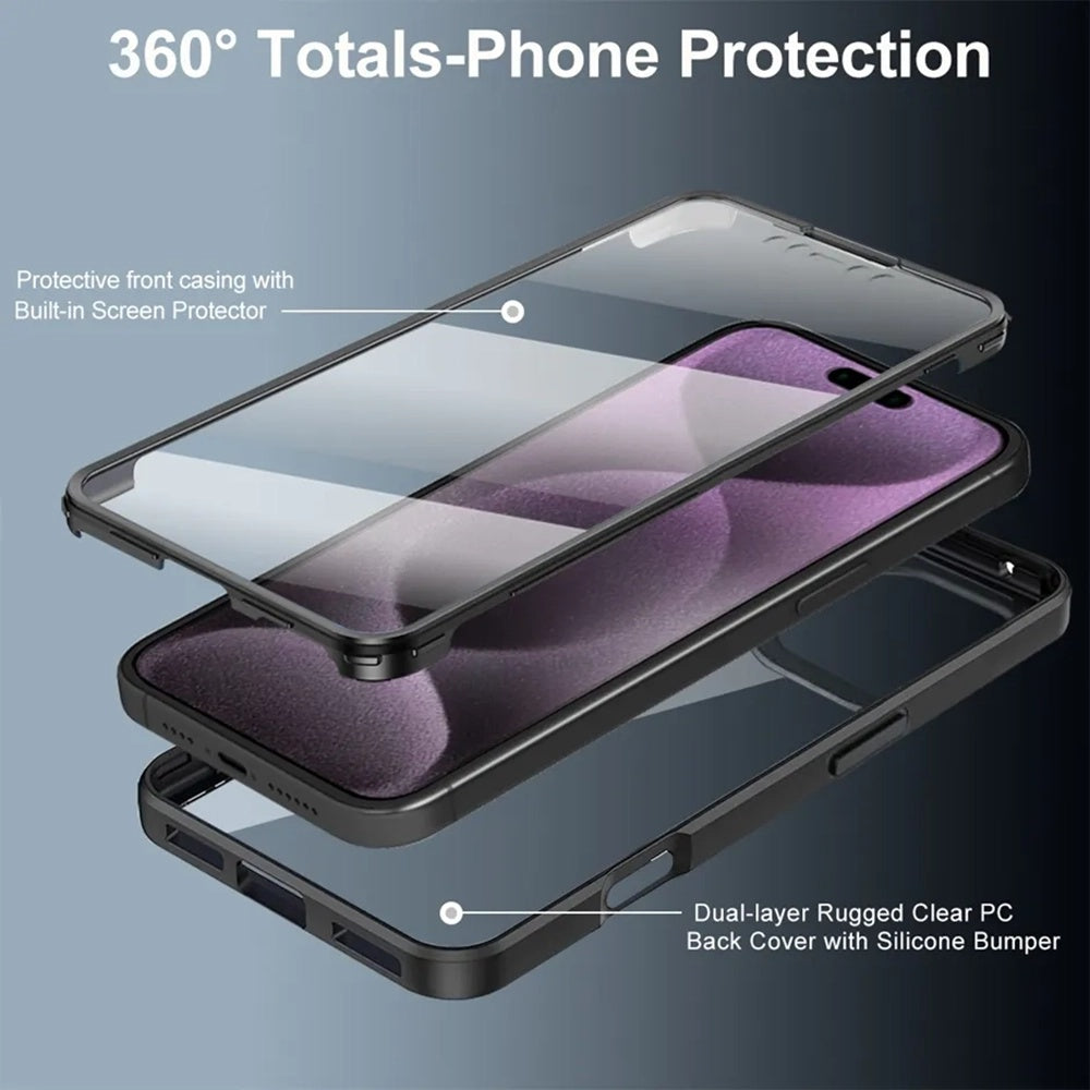 Hülle für Apple iPhone 17, Techsuit, ColorVerse 360, Schwarz