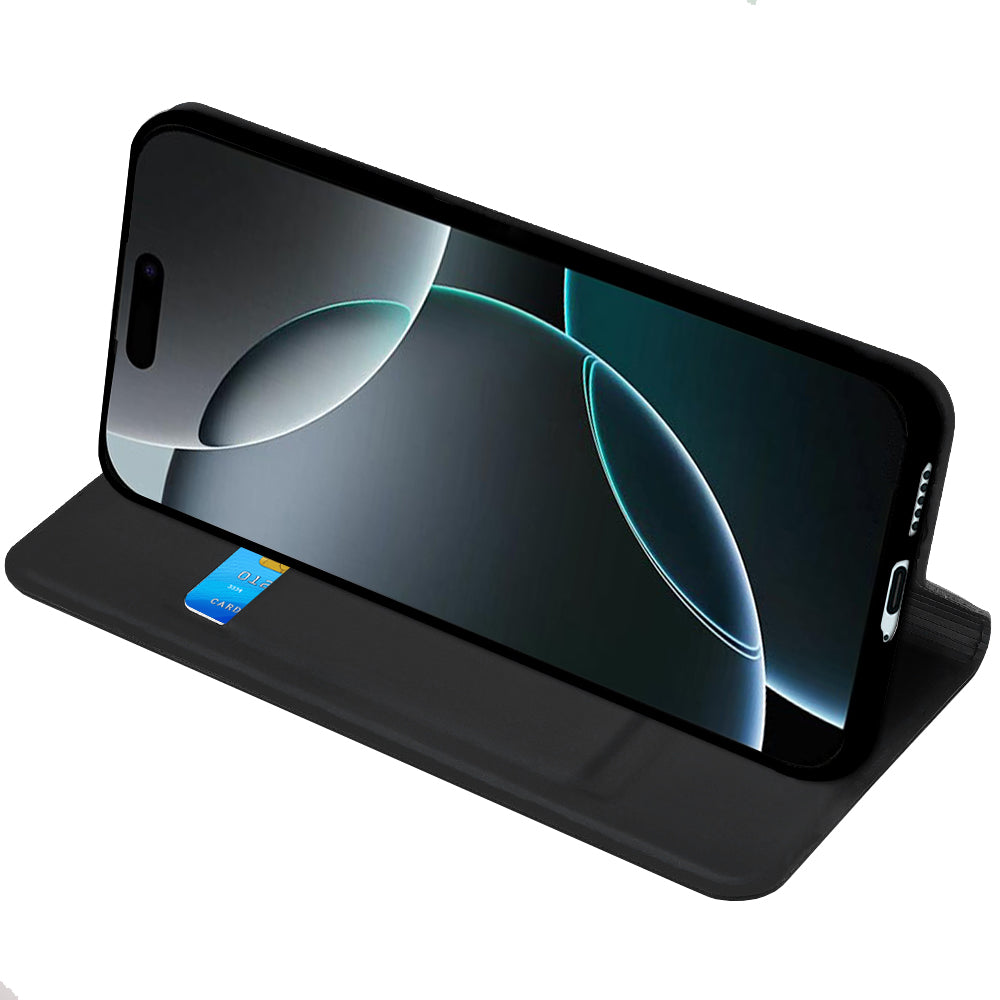 Hülle für Apple iPhone 17, Techsuit, Magskin Book, Schwarz