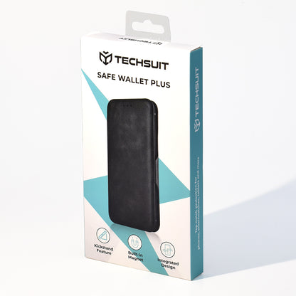 Hülle für Apple iPhone 17, Techsuit, Safe Wallet Plus, Schwarz