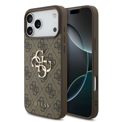 Case for Apple iPhone 18 Pro / 17 Pro, Guess, 4G Big Logo, Brown