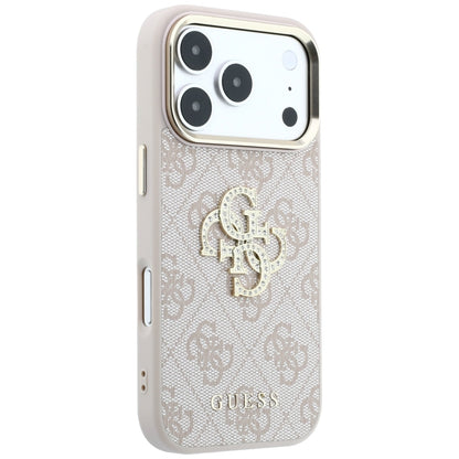 Hülle für Apple iPhone 18 Pro / 17 Pro, Guess, 4G Big Strass Logo, Rosa