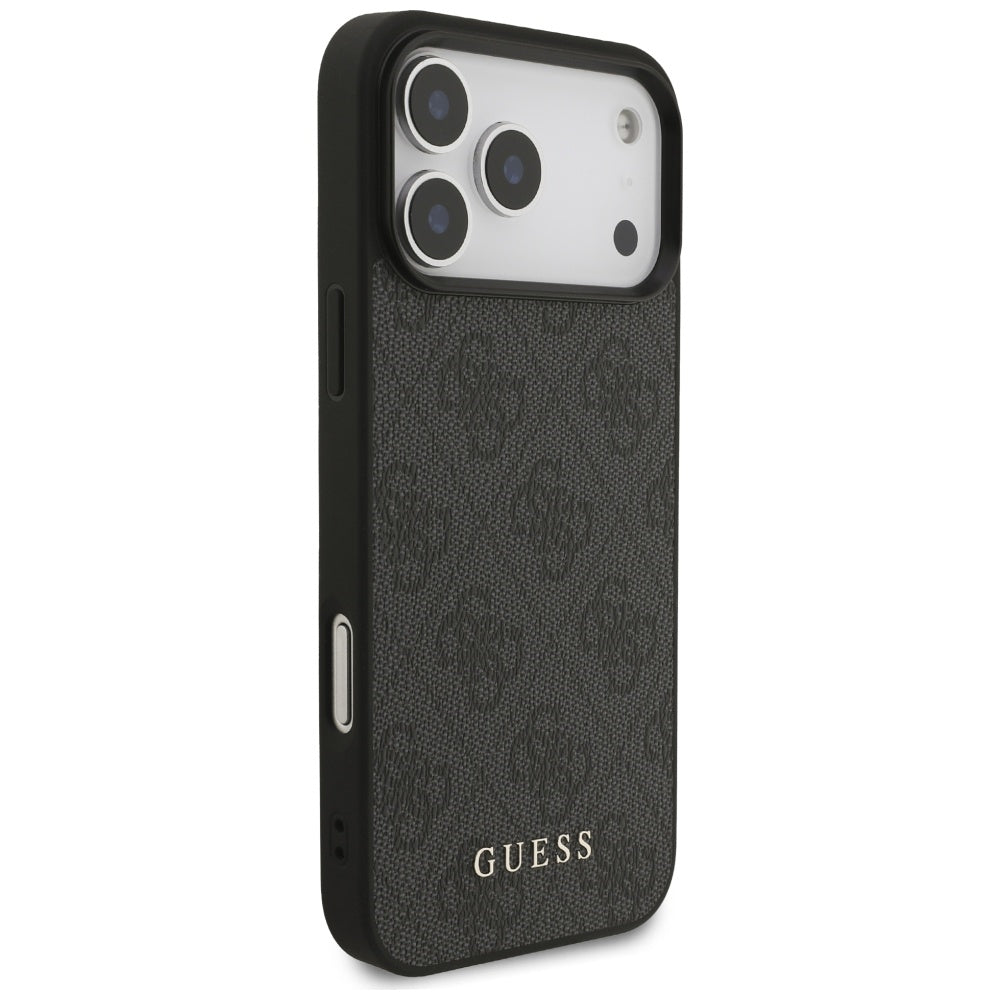 Hülle für Apple iPhone 18 Pro / 17 Pro, Guess, 4G Classic Logo, Schwarz