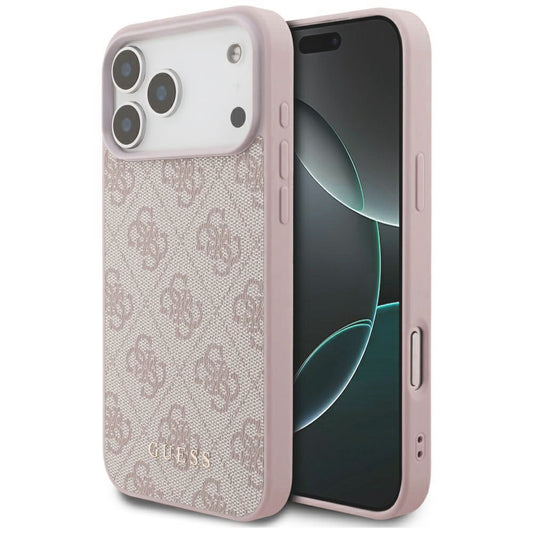 Hülle für Apple iPhone 18 Pro / 17 Pro, Guess, 4G Classic Logo, Rosa