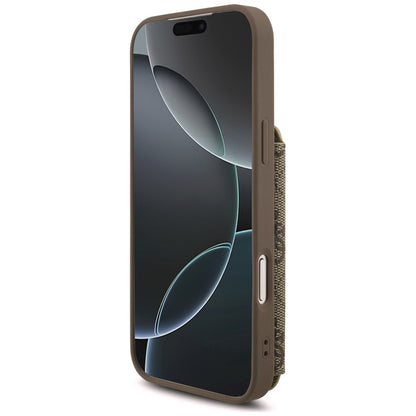 Hülle für Apple iPhone 18 Pro / 17 Pro, Guess, 4G Crossbody Cardslot, Braun