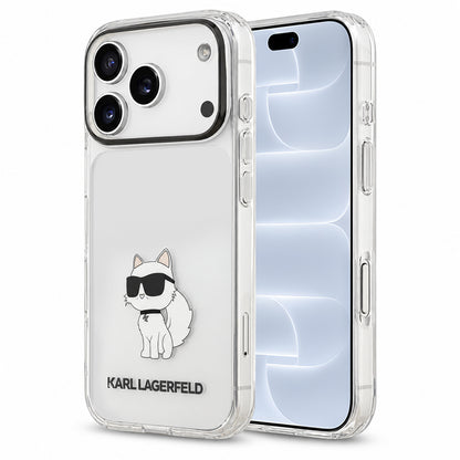 Hülle für Apple iPhone 18 Pro / 17 Pro, Karl Lagerfeld, IML Choupette NFT, transparent