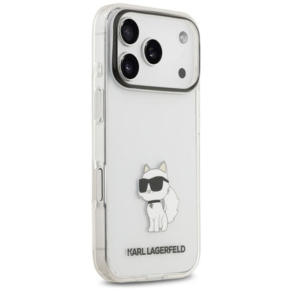 Hülle für Apple iPhone 18 Pro / 17 Pro, Karl Lagerfeld, IML Choupette NFT, transparent