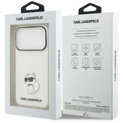 Hülle für Apple iPhone 18 Pro / 17 Pro, Karl Lagerfeld, IML Choupette NFT, transparent