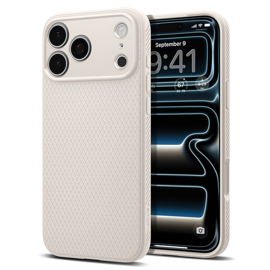 Hülle für Apple iPhone 18 Pro / 17 Pro, Spigen, Liquid Air, Beige ACS12152