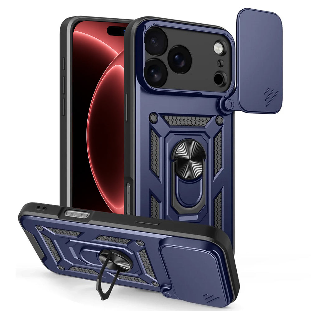 Hülle für Apple iPhone 18 Pro / 17 Pro, Techsuit, CamShield, Blau