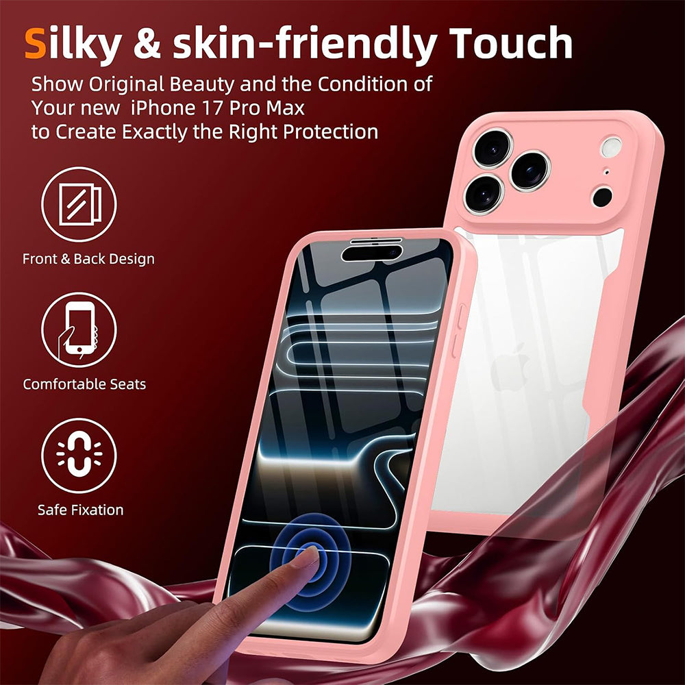 Hülle für Apple iPhone 18 Pro / 17 Pro, Techsuit, ColorVerse 360, Rosa