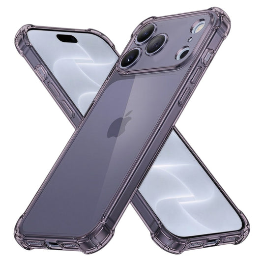 Hülle für Apple iPhone 18 Pro / 17 Pro, Techsuit, stoßfest klar, rauchfarben
