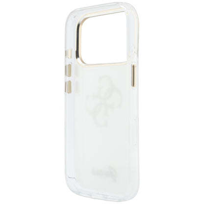 Hülle für Apple iPhone 18 Pro, Guess, IML 4G Metal Script, Weiß