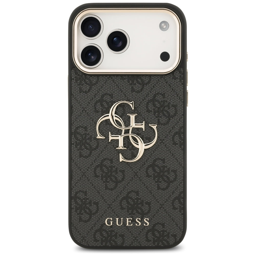 Hülle für Apple iPhone 18 Pro Max / 17 Pro Max, Guess, 4G Big Classic Logo, Schwarz