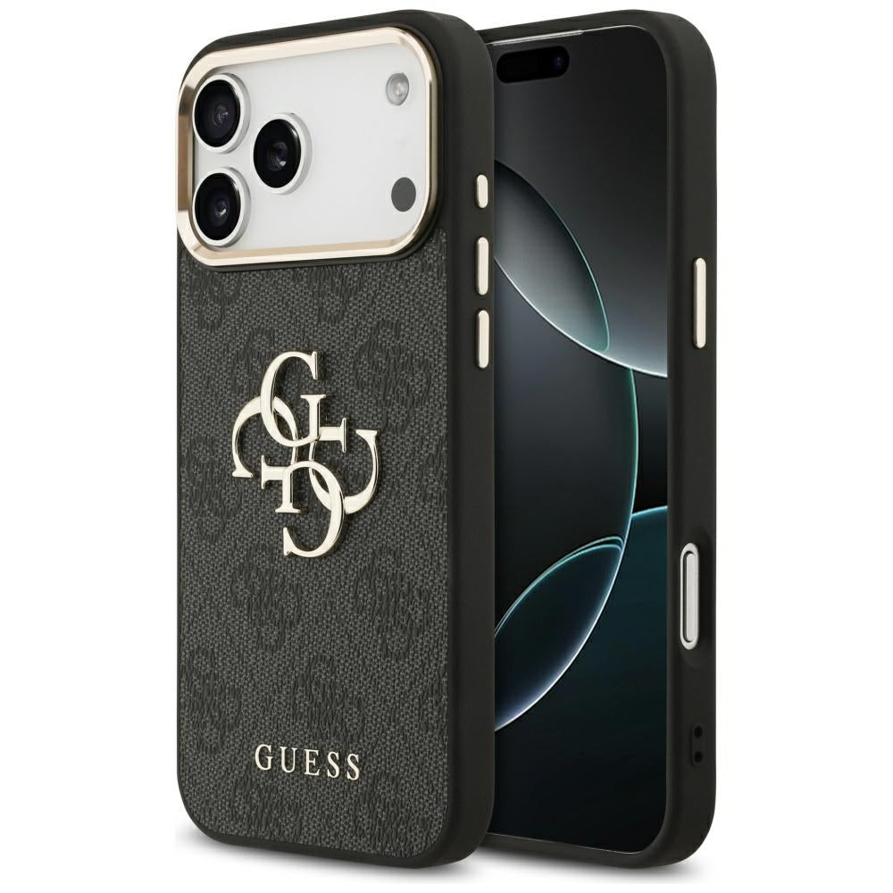 Hülle für Apple iPhone 18 Pro Max / 17 Pro Max, Guess, 4G Big Classic Logo, Schwarz
