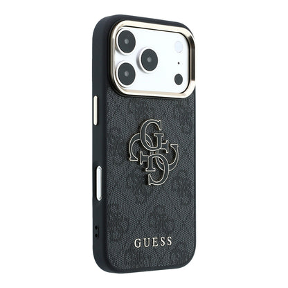 Hülle für Apple iPhone 18 Pro Max / 17 Pro Max, Guess, 4G Big Resin Logo, Schwarz