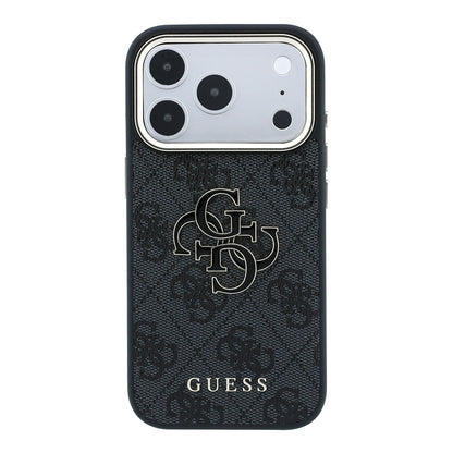 Hülle für Apple iPhone 18 Pro Max / 17 Pro Max, Guess, 4G Big Resin Logo, Schwarz