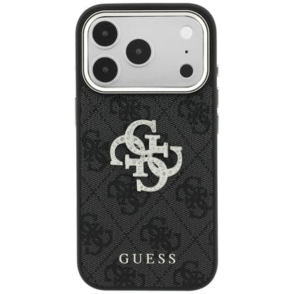 Hülle für Apple iPhone 18 Pro Max / 17 Pro Max, Guess, 4G Big Strass Logo, Schwarz